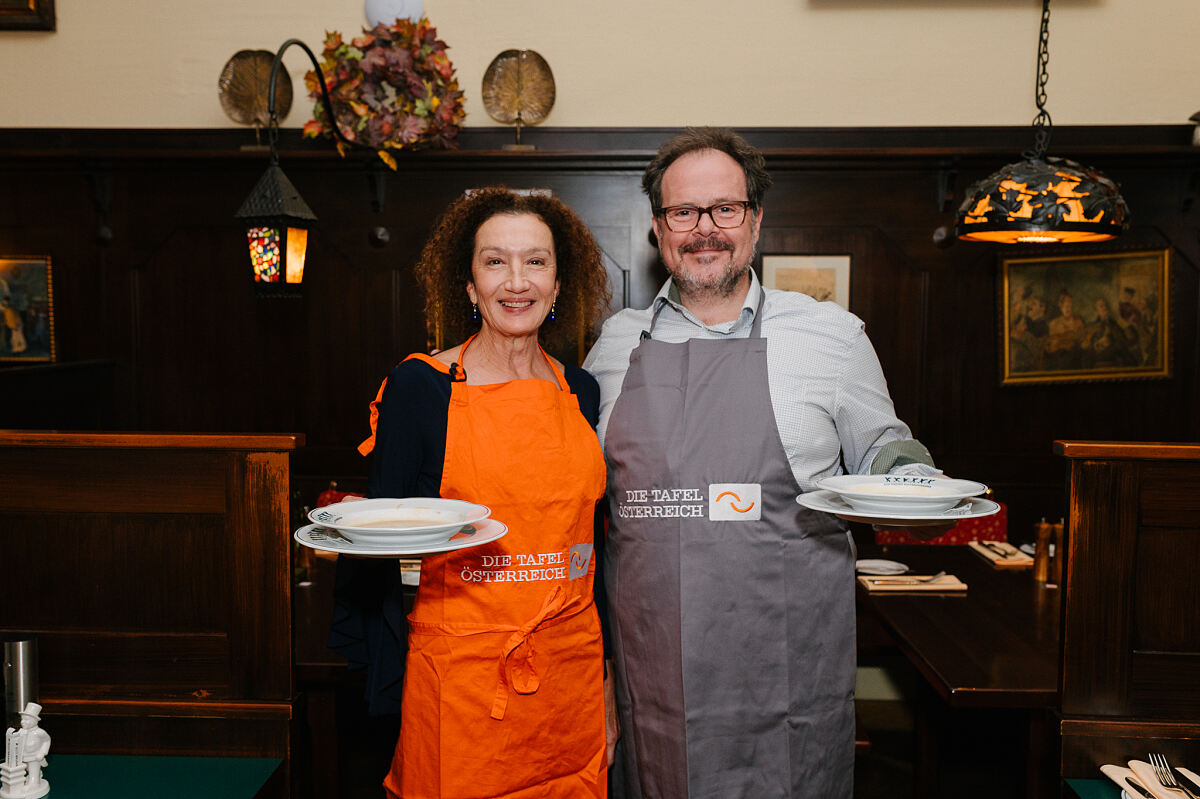 Suppe mit Sinn-Botschafter:innen Konstanze Breitebner und Thomas Mraz