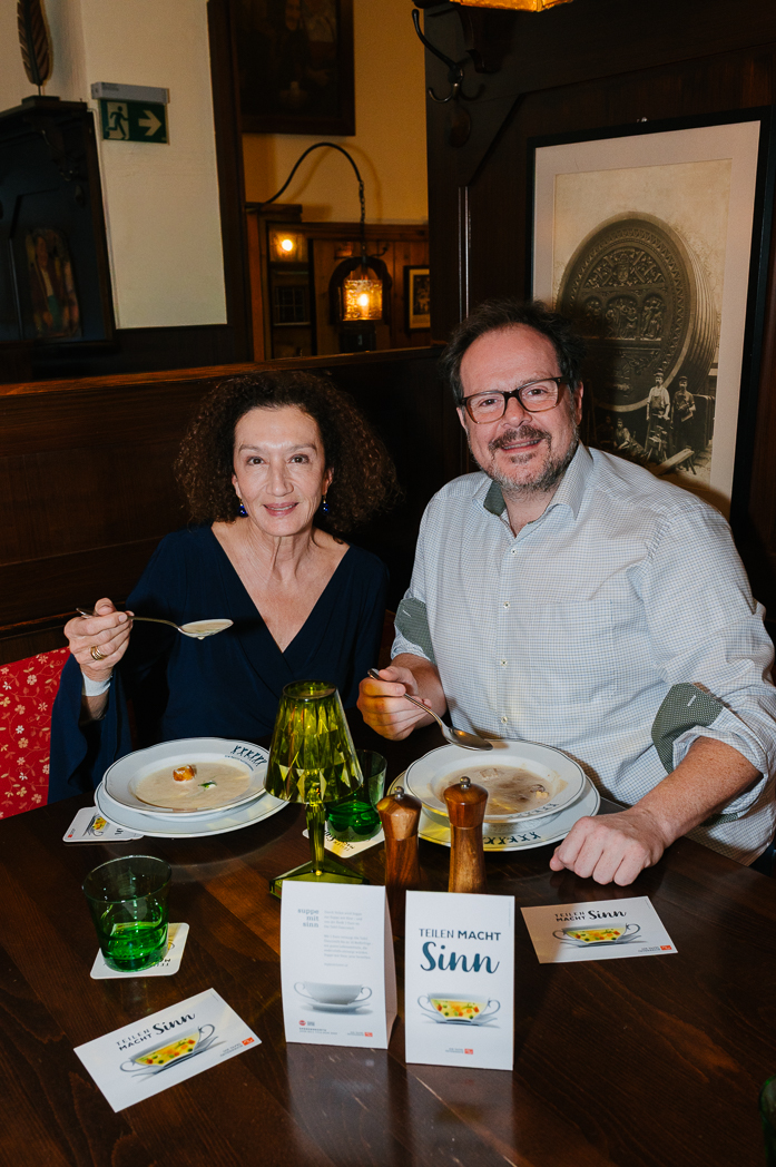 Suppe mit Sinn-Botschafter:innen Konstanze Breitebner und Thomas Mraz